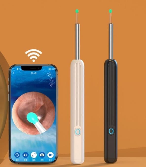 🔥WIFI vanntett ørevoksfjerningsverktøy med kamera og 8 deler øresett