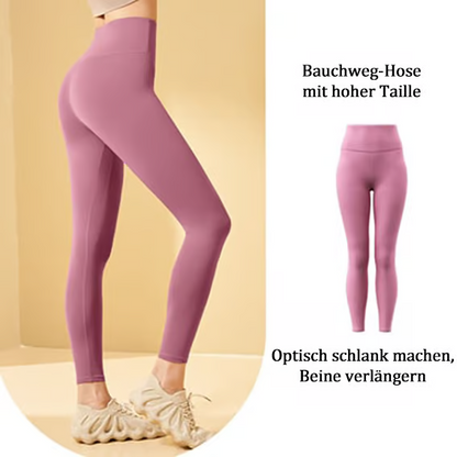 NESLEMY™️ Høyt Liv Bukse med Løft til Rumpe og Magestramming, Side-lommer, Formende Treningsleggings🔥