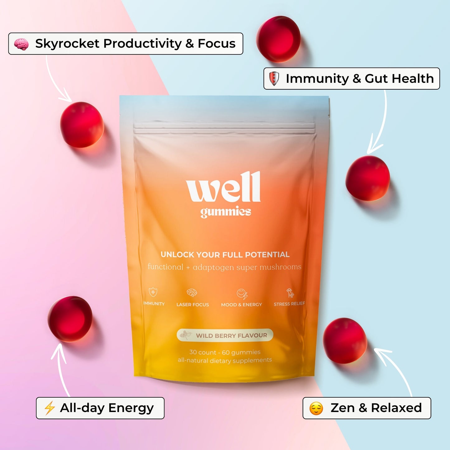 10-IN-1 MUSHROOM GUMMIES